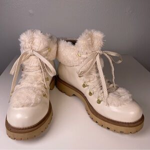 Sam Edelman Circus Kilbourn Vegan Boots women's sz 9 in Modern Ivory